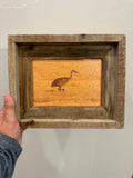 Sandhill Crane- FRAMED 5x7 Wood Print