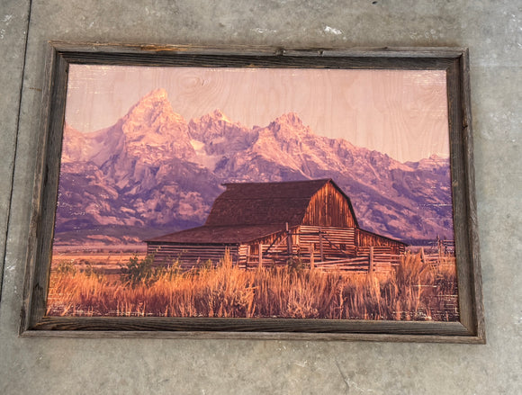 Moulton Barn Sunrise- FRAMED 24