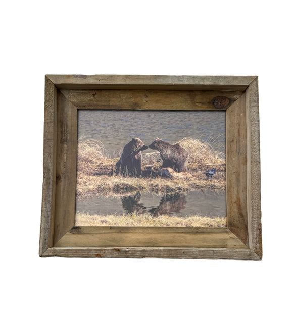 Grizzly Kiss- FRAMED 8x10 wood print